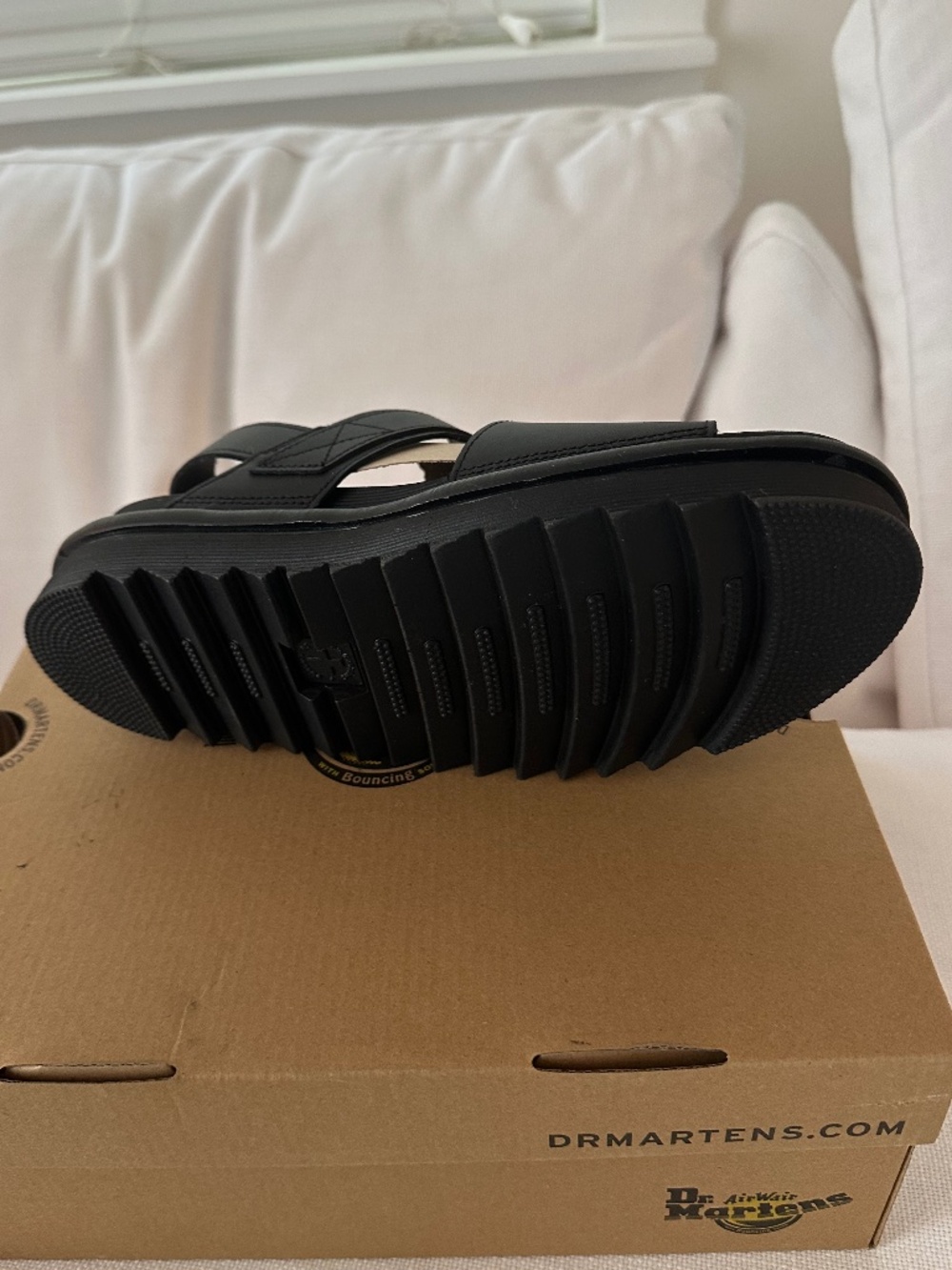NWT Dr Martens Voss Hydro Black Leather Strap Platform Sandals Size 9 New In Box - Picture 11 of 16